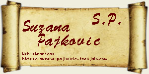 Suzana Pajković vizit kartica